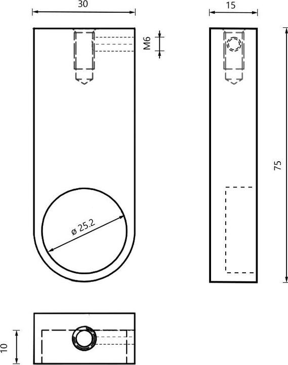 Produktbild OK-Line Schrankrohr-Endlager
