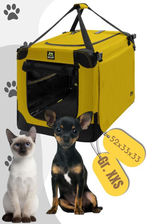 Actual product image Maelson Soft Kennel Hundebox in 3 Grössen - Saffron Yellow (Dog, Breathable, Safety closure, Washable, Foldable)