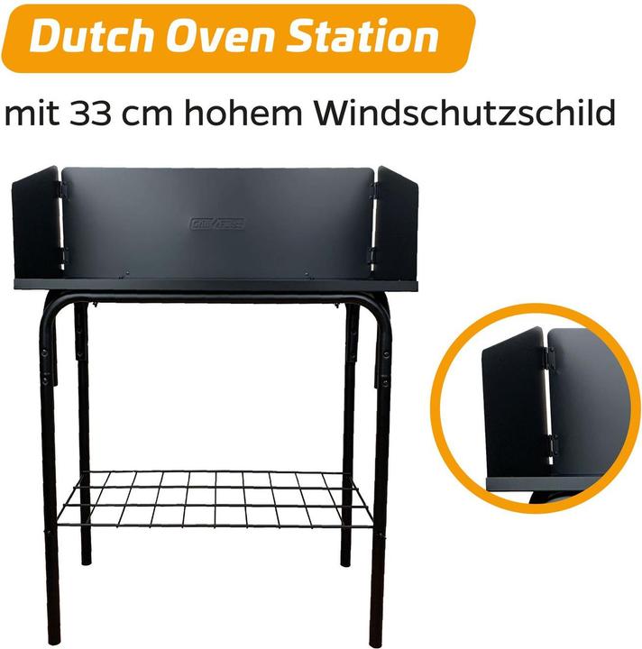 Actual product image Grillfürst Dutch Oven Station / Dutch Oven Table with Windshield