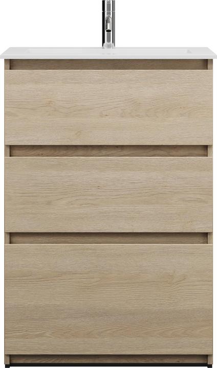 Immagine prodotto burgbad Lavabo in getto minerale Lin20 colore bianco lucido incluso mobiletto profondità 415 mm 3 c