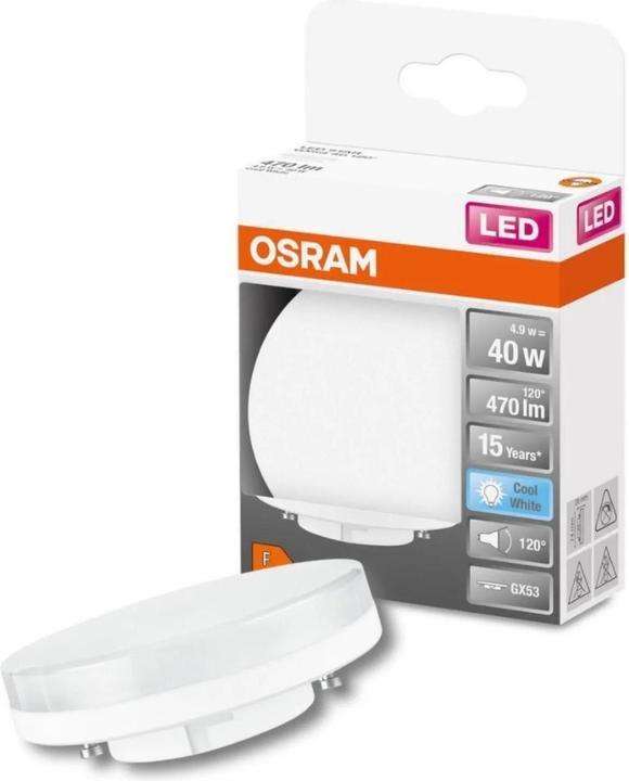 Actual product image Osram Star 40 (GX53, 4.90 W, 470 lm, 1 x, F)