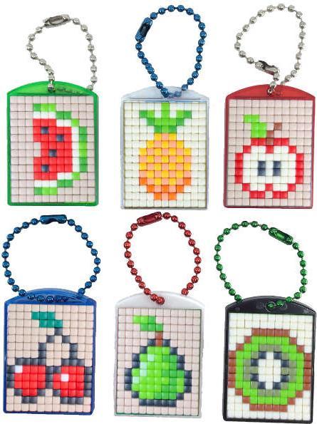 Actual product image Pixelhobby Schlüsselanhänger 6er Geschenk Set - Früchte