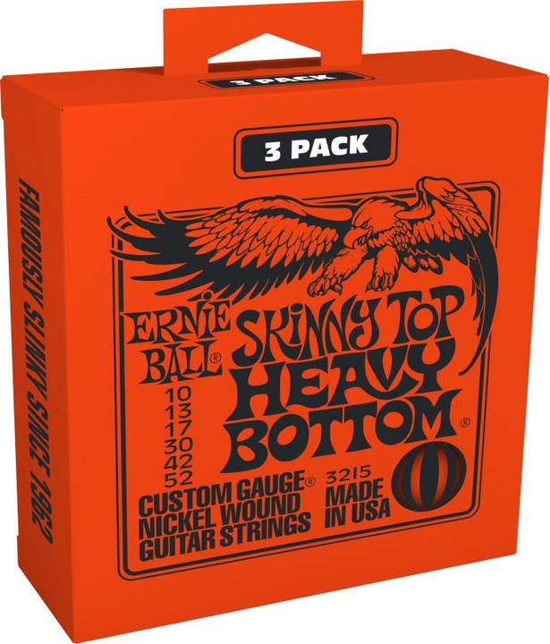 Produktbild Ernie Ball Gitarrensaiten 3215 Skinny Top Heavy BS – 10-52 (6 x, E-Gitarre, 0.05")