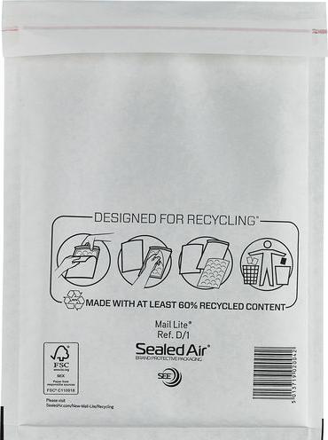 Actual product image Sealed Air Bubble envelopes 79 g/m² White (100 x)