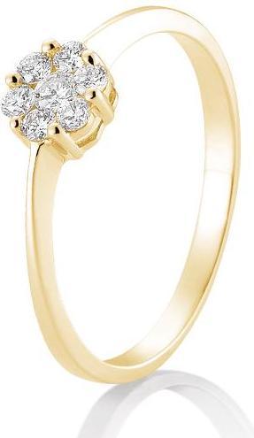 Immagine prodotto Breuning Anello di fidanzamento con fiore (53, Oro 750/18 K)