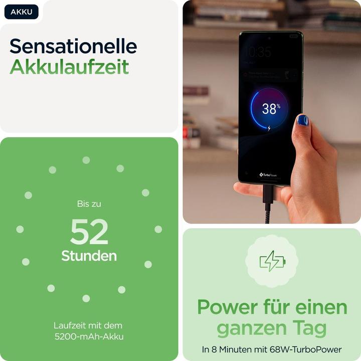 Produktbild Motorola Edge 60 (512 GB, Pantone Shamrock, 6.67", Dual SIM, 50 Mpx, 5G)
