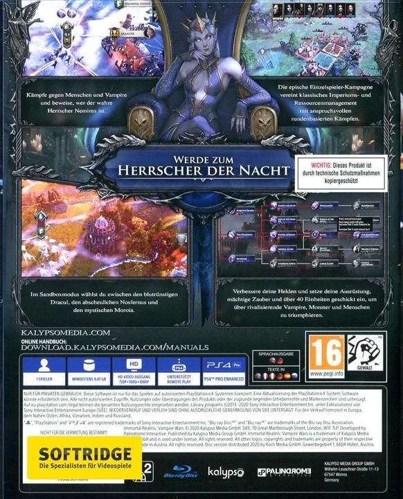 Produktbild GAME Immortal Realms Vampire Wars PlayStation 4 Standard (PS4, DE)