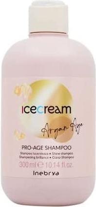 Actual product image Inebrya Ice Cream Argan Age Pro-Age Shampoo - Argan Oil Based Shampoo for Radiant Shine - 300ml (300 ml, Liquid shampoo)