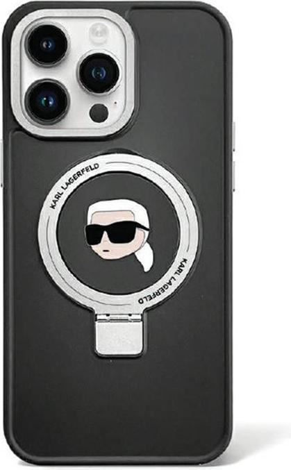 Image du produit Karl Lagerfeld KLHMP15XHMRSKHK iPhone 15 Pro Max 6.7" czarny/black hardcase Ring Stand Karl Head Mag (Apple iPhone 15 Pro Max)