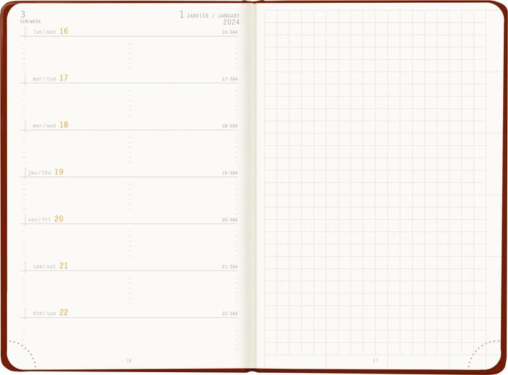 Actual product image Rhodia Webplanner 2024 (10 x 15 cm, Italian)