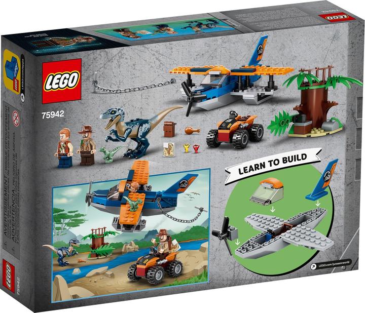 Image du produit LEGO Vélociraptor : mission de sauvetage avec le biplan (75942, LEGO Jurassic World)