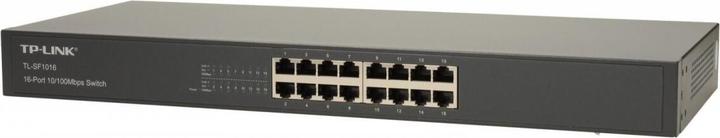 Actual product image TP-Link TL-SF1016, 16 port 10/100 Mbps rackmount switch (16 Ports)
