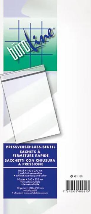 Image du produit BüroLine Sac à fermeture par pression (10 pièce(s))
