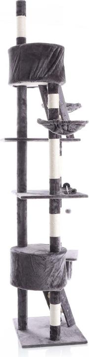 Produktbild Wiltec Kratzbaum 240–260cm Katzenkratzbaum deckenhoch Kletterbaum (260 cm, Dunkelgrau)