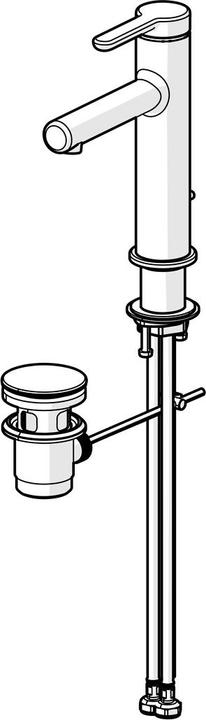 Immagine prodotto Hansa HANSADESIGNO Miscelatore per lavabo, sporgenza 125 mm, con scarico a scomparsa, 51832293