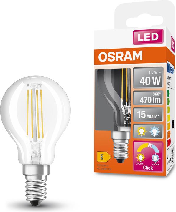 Produktbild Osram Led Relax And Active Classic P (E14, 4 W, 470 lm, 4 x, E)