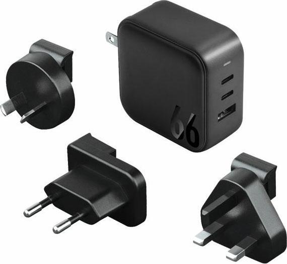 Image du produit Energea ład. siec. 1xUSB+2xUSB-C PD-PPS-QC 3.0 66W 2C1A czarny/black US+UE Travelite GAN66 (66 W)