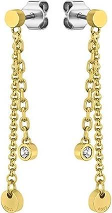 Hugo Boss Decent gold-plated asymmetric earrings Iris 1580333