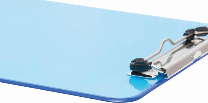 Immagine prodotto Maul Appunti al neon, DIN A4, plastica blu trasparente, piatto, terminale a clip nichelato (22,6 x 31,8 cm)