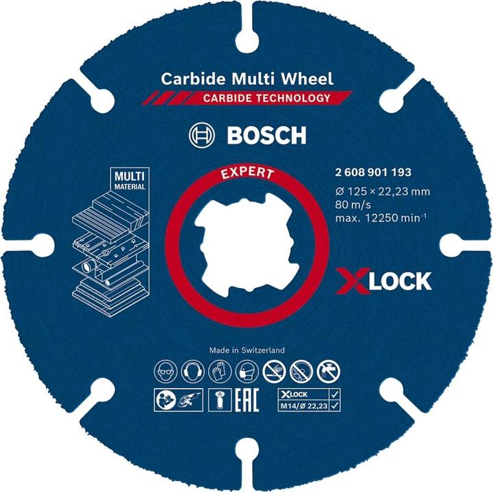 Actual product image Bosch Professional Zubehör EXPERT Carbide Multi Wheel X-LOCK cut-off wheel, 125 mm, 22.23 mm, 10-pcs.