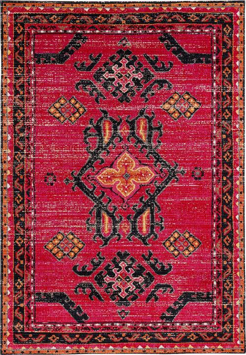 Image du produit Pergamon Kurzflor Designer Teppich Modern Vintage Orient Muster (140 x 200 cm)