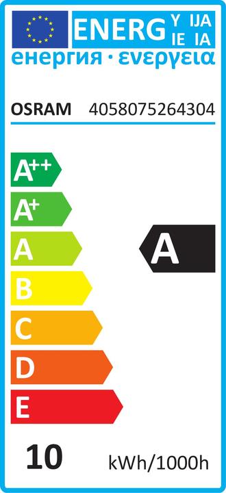Energy Label Osram Parathom (E27, 10 W, 633 lm, 1 x, G)