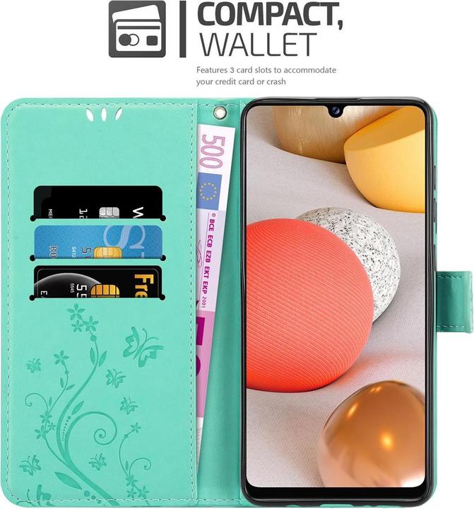 Actual product image Cadorabo Flower Book Cover (Samsung Galaxy M42 5G, Samsung Galaxy A42 5G)