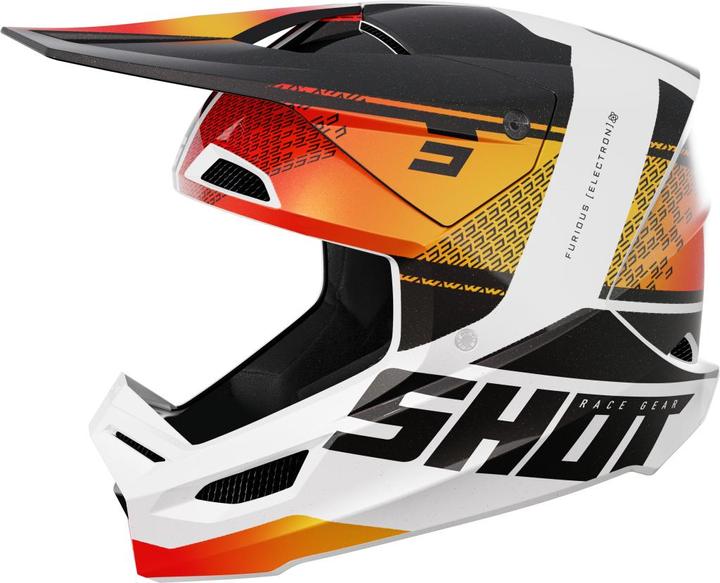 Image du produit Shot FURIOUS ELECTRON MX-Helm glanz orange XS