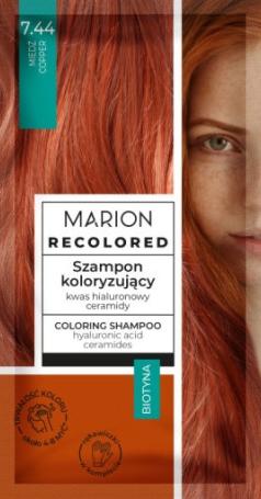 Produktbild Marion Recolored Colouring Shampoo 7.44 Copper 35Ml (35 ml, Flüssiges Shampoo)