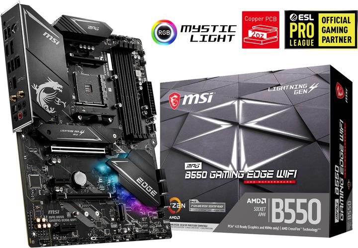 Image du produit MSI Mpg B550 Gaming Edge Wifi (AM4, AMD B550, ATX)