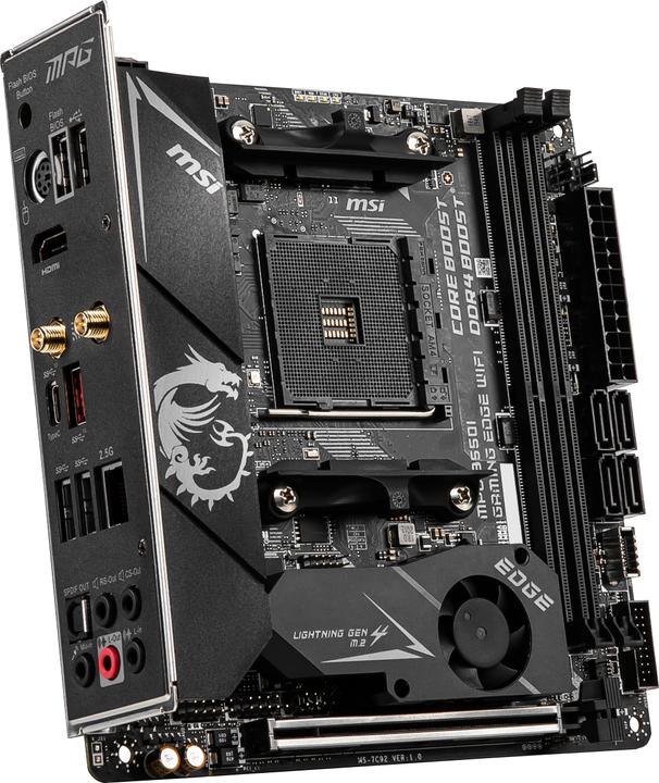Produktbild MSI Mpg B550i Gaming Edge Wifi (AM4, AMD B550, Mini-ITX)