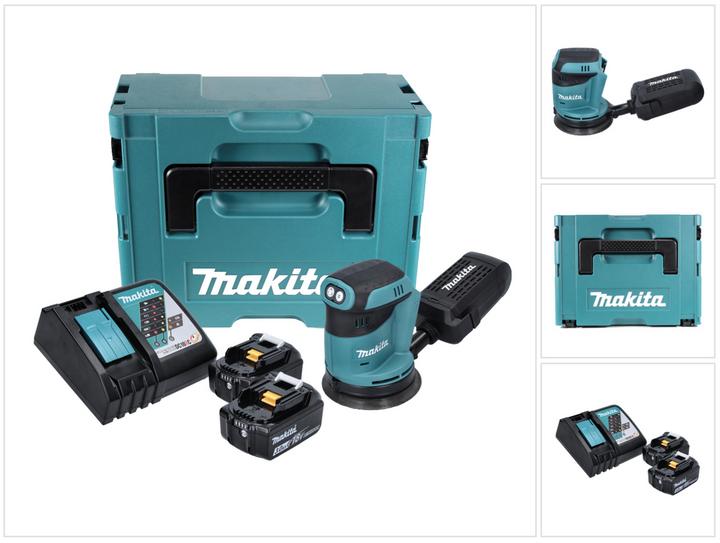 Image du produit Makita Ponceuse orbitale à batterie DBO 180 RFJ 18 V + 2x batterie 3,0Ah + chargeur + Makpac (Ponceuse excentrique)