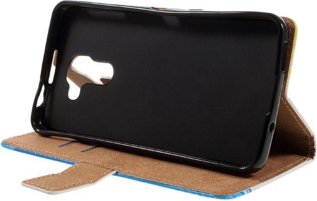Actual product image MU Style Case leather with blue monster (DTEK60)