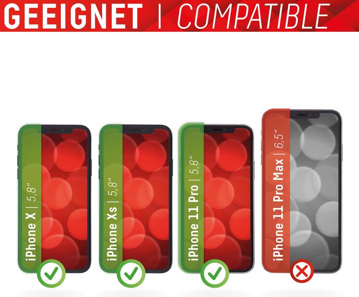 Actual product image Displex Real Glass, 2D Panzerglas (1 Piece, Apple iPhone X, Apple iPhone 11 Pro, Apple iPhone XS)