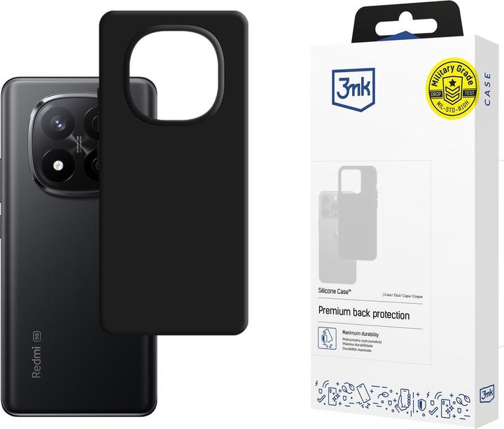 Actual product image 3MK Silicone Case for Xiaomi Redmi Note 14 Pro+ - black (Xiaomi Redmi Note 14 Pro+ 5G)