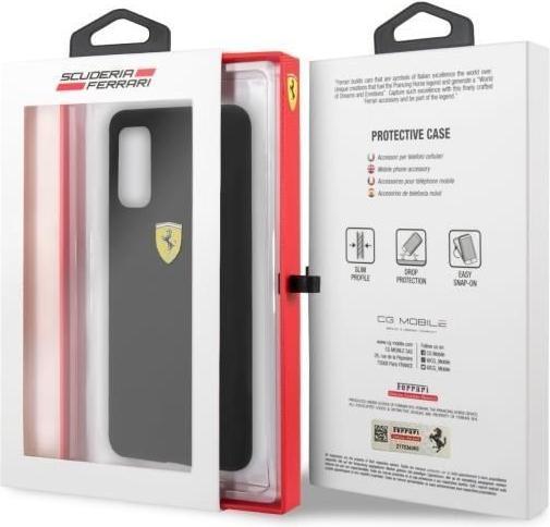 Produktbild Ferrari On Track Liquid Silicone Case Shield für G980F Samsung Galaxy S20 - black (Samsung Galaxy S20)