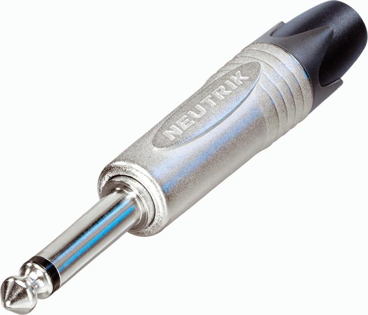 Produktbild JTI 1/4" professioneller Telefonstecker, 2-polig, Nickelkontakte, Nickelgehäuse