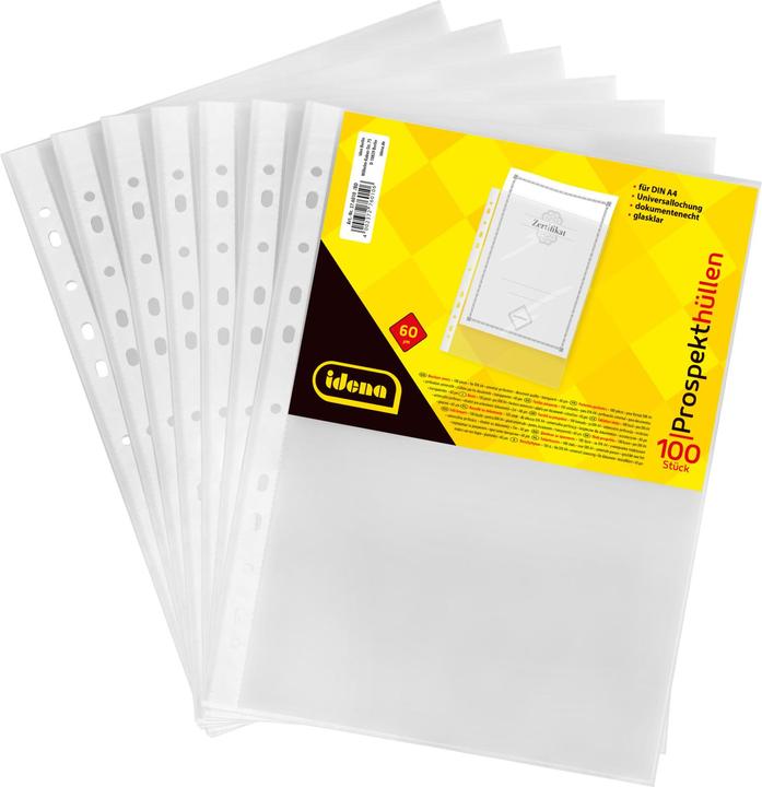 Image du produit Idena Pochette A4 100 feuilles transparente 60µ (A4, 100 x)