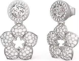 Actual product image Guess Beautiful steel earrings with Shining Winter flower JUBE04471JWRHT/U