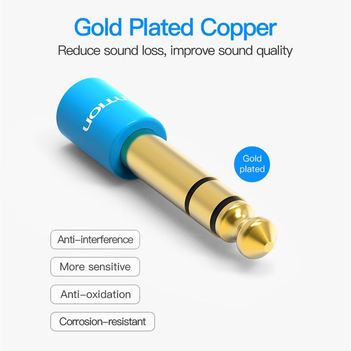 Image du produit Vention Adaptateur audio VAB-S01-L, Jack 3.5mm vers Jack 6.5mm (Adaptateur angulaire)