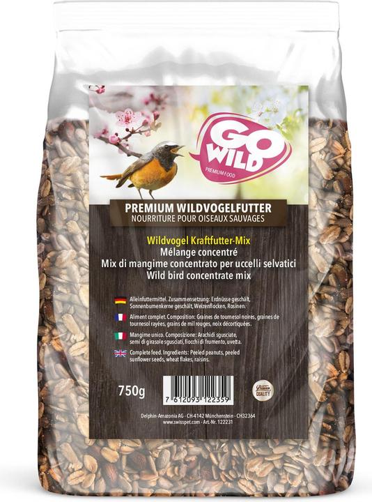 GoWild Wildvogel Kraftfutter-Mix 750g (1 x, 0.75 kg)