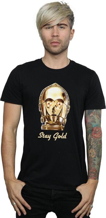 Immagine prodotto Star Wars The Rise Of Skywalker C-3PO Stay Gold Maglietta Uomo (M)