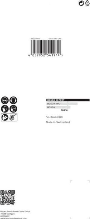 Image du produit Bosch Professional Zubehör Papier abrasif Expert C470 avec 8 trous pour ponceuses vibrantes, 93 x 186 mm, G 40, 10 pcs. (40)