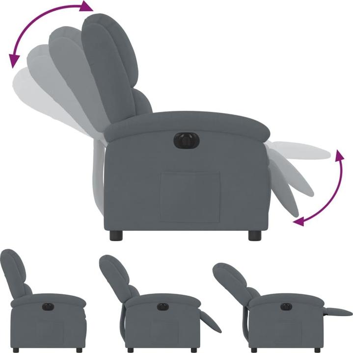 Image du produit VidaXL Fauteuil relax électrique velours