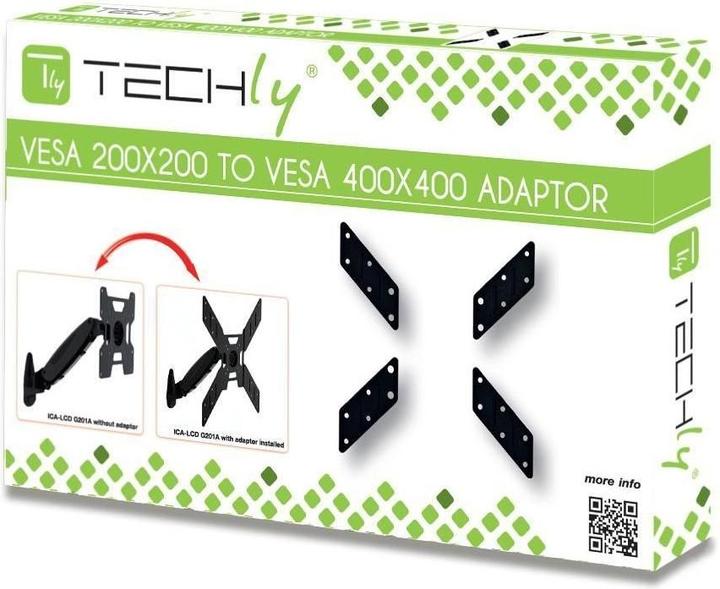 Immagine prodotto Techly Componente di montaggio (adattatore VESA) - acciaio laminato a freddo (Muro)