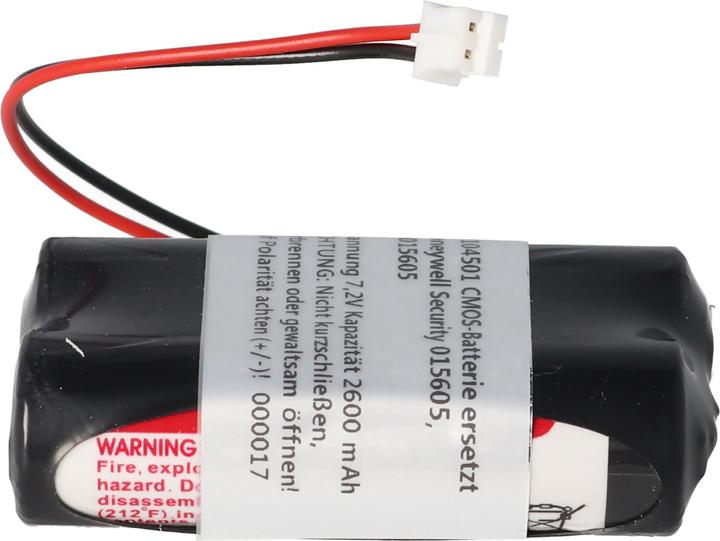 Actual product image AccuCell Memory battery 7.2V replaces Honeywell Security 015605, 50015605 2600mAh (1 pcs., Device specific, 2600 mAh)