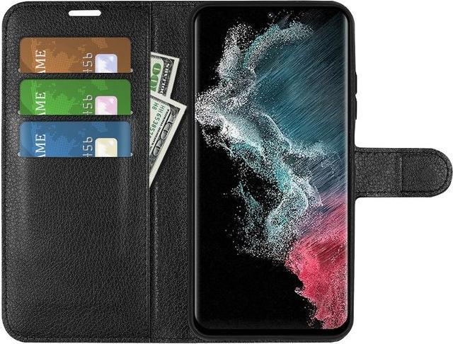 Actual product image MU Classic Litchi Leather Bookcover Series (Samsung Galaxy S23 Ultra)