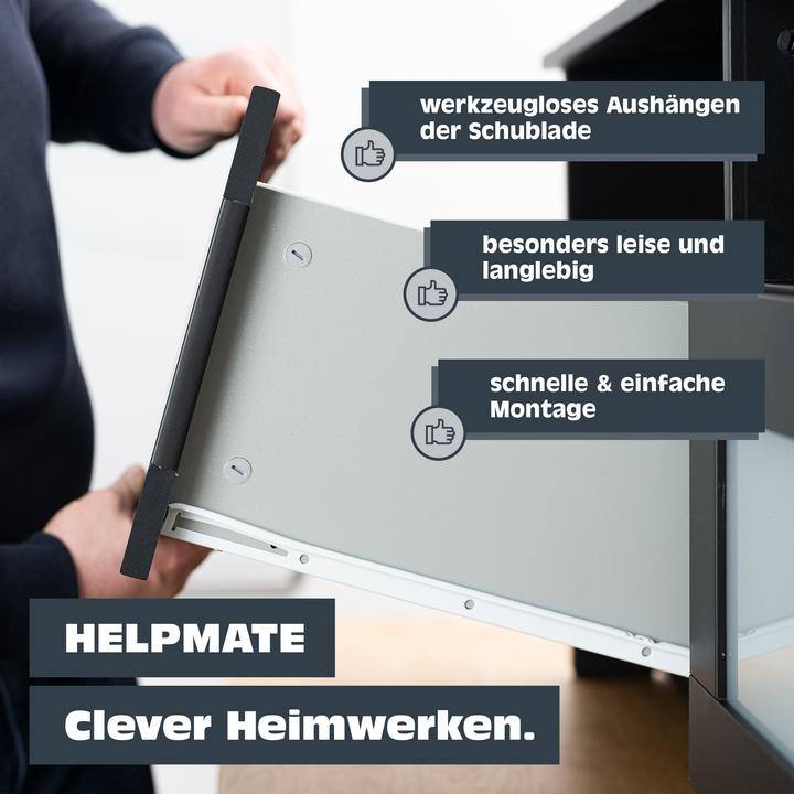 Actual product image Helpmate Rollschubführung 300 mm, Teilauszug, 2 Paar