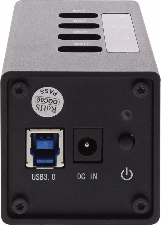 Produktbild InLine USB 3.0 Aluminium Hub (USB-B, 4 Ports)
