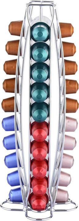 Actual product image Cheffinger Dispenser for 40 Nespresso capsules Slim metal tower